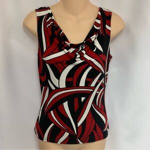 Byer California Red and Black Patterned Tank Top Size Small